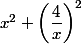 x^2+\left(\dfrac{4}{x}\right)^2